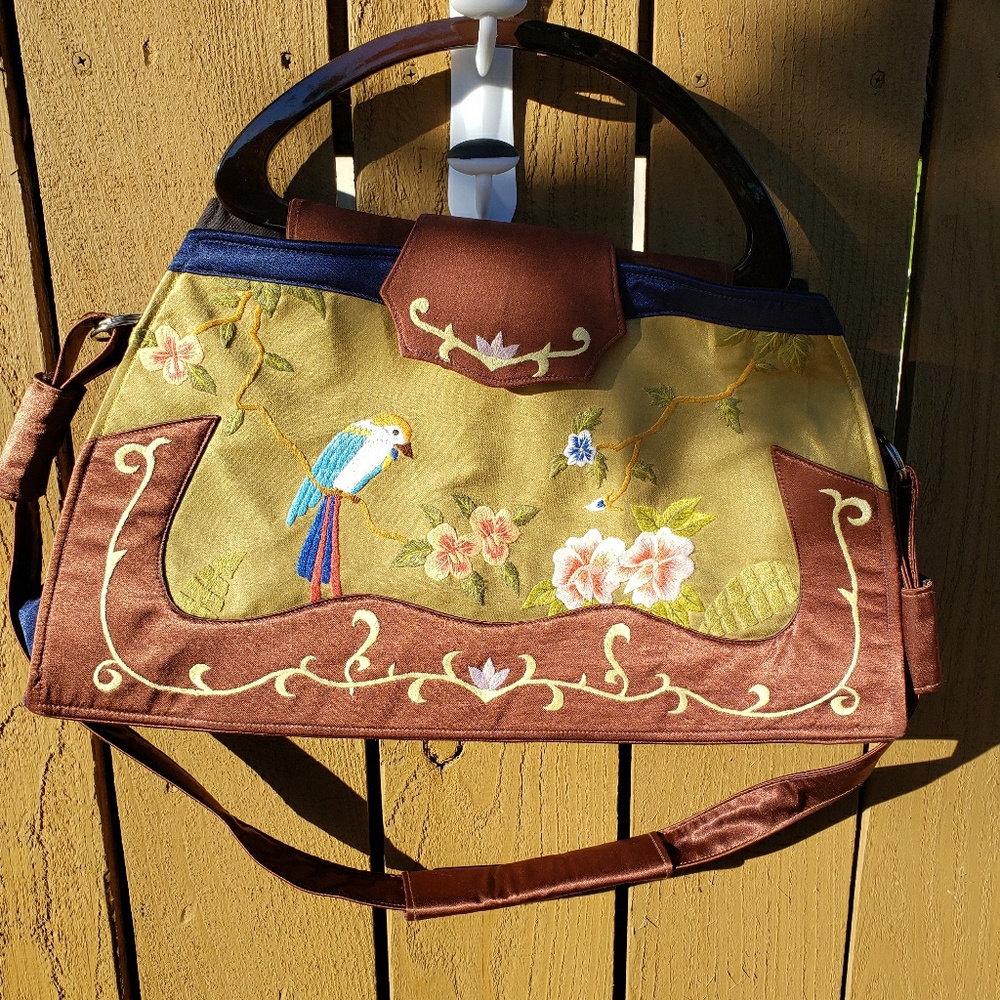 Vintage  beautiful Asian inspired satchel